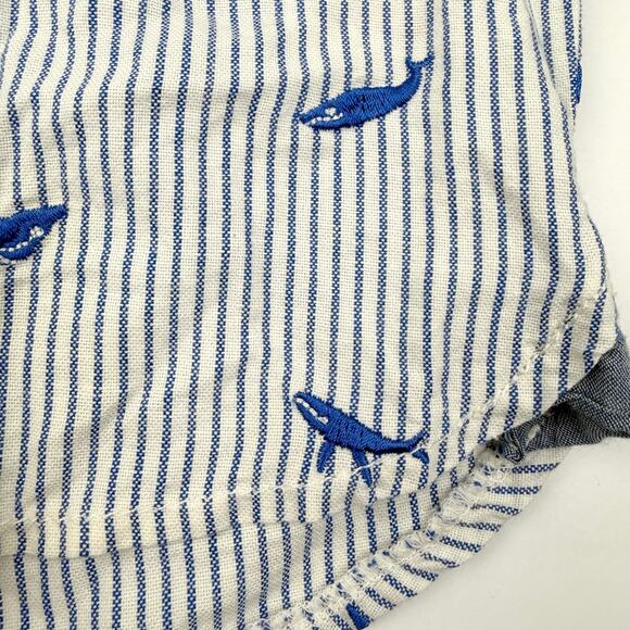 Baby Boden Striped Collared Whale Shirt - Picture 2 of 4